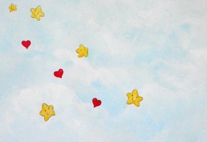 ζωγραφική τοίχου παιδικού δωματίου παιδικές τοιχογραφίες ουρανος