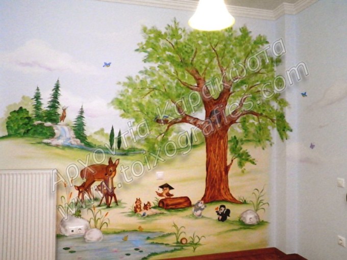 ζωγραφική παιδικών δωματίων, παιδικές τοιχογραφίες, ζωγραφική σε τοίχο, διακόσμηση παιδικού δωματίου
